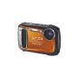 Fujifilm FinePix XP170 digital camera (14 megapixels, 5x opt. Zoom, 17.5 cm (6.9 inch) display, GPS Wireless Image Transfer) orange (Electronics)