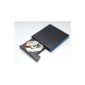 HP Blu Ray Player - CD DVD Burner - External USB 3.0 Slim Lightscribe- Black - Blue (Electronics)