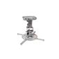 BIGtec Universal Ceiling Projector attitude silver Projector mount up to 15kg Beamer Suspension Bracket with universal joint, Integrated driver cable management, rigid extruded aluminum diecast (Electronics)