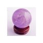 Feng Shui crystal ball amethyst with support and offers free Mxsabrina red string bracelet