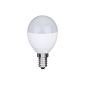 LEDs Change The World LED bulb teardrop E14 DIMMABLE 6,2W replaces at least 40 Watt warm white 2700 Kelvin real