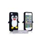Apple iPhone 4 Silicone Case Penguin sleeve black (Accessories)