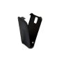 Manna - Case / Cover / luxury protective cover for Samsung Galaxy S5 LEATHER NAPPA * - Flip case - Leather Nappa 'Meerana' - Colour Black (Wireless Phone Accessory)