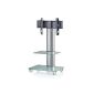 VCM Bilano cabinet Column with foot / glass shelf for TV Silver (Kitchen)