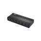 7 Port USB3.0 Hub with Winten active Energy Saving 12V / 3A (36W) power supply, and LED displays in scratch-resistant hard plastic case, black (Electronics)