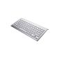 Perixx PERIBOARD-804IIW, Bluetooth Wireless Keyboard - White - Mini 299x149x19mm - Compatible with iPhone and iPad - Li-ion Battery - QWERTY (Personal Computers)