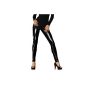 Leggings in patent leather look with long legs (Textiles)