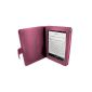 NAVITECH - Leather Flip Case bycast pink, perfect for transport and protection for the Sony PRS T1 and T2 Touch e-reader (Electronics)
