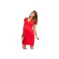 Want Strawberries Neck Dress red ruching pregnancy - Women (Clothing)
