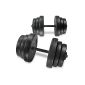 Dumbbells 127191 JOM nine, fitness-sport, weight 40 kg, color: black, Quantity: 2 x 20 kg (Miscellaneous)