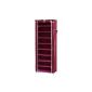 Songmics Shelf canvas shoes / 10 fabric layers with easy to cover up burgundy color convenient storage LSF008 (Kitchen)