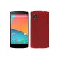 Hard Case for Google Nexus 5 - rubberized red - Cover PhoneNatic ​​Cover + Protector (Electronics)