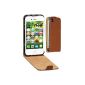 OneFlow Premium Flip Case / Cover / Case - for Apple iPhone 4 / 4S - brown (Electronics)