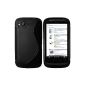 mumbi TPU Silicone Case for HTC Desire S Cover black (Accessories)