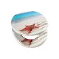 Design toilet seat toilet lid toilet lid toilet seat with soft (Starfish and beach) (household goods)