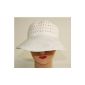HAAC Women sunhat summer hat with flower color white (Misc.)