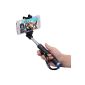 Mpow® iSnap X selfie bluetooth stick Blue / early 2015 Selfie stick / telescopic handle along telephon18cm four iPhone 6, iPhone 5 6 More 5s 5c 4s 4, Samsung Galaxy S5 S4 S3, Note 10.1 8 3 2 Moto X, Droid 2 Google Nexus 4, 5, 7, 8 etc.  (Electronic devices)
