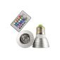 Bulb Spot low power energy saving 4W E27 RGB with remote control to change color LD128