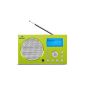 Auna IR-140 Wifi Internet Radio DAB / DAB + radio alarm clock with 2 alarms (AUX, USB, FM tuner, RDS, charger, sleep timer, digital) green-white (Electronics)