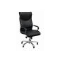 Amstyle Milano XXL executive chair / swivel chair m.  Synchronous mechanism, black leather look (household goods)