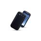 Samsung Galaxy S3 i9300 aluminum metal case with inner shell SILICON IN BLACK (Electronics)