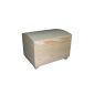 Wooden chest with curved lid (3) big treasure chest, jaw untreated (household goods)