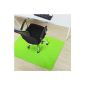 Trendy protective floor mat for hard floors | PVC and phthalate | Light Green | 120 x 75 cm