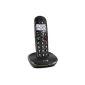 Doro PhoneEasy 110 DECT Cordless Telephone (large font and large numbers, optical call signaling) black (accessories)