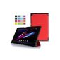 IVSO Slim Smart Cover Case for Sony Xperia Tablet Z2 with Auto Sleep / Wake Function (Red) (Electronics)