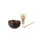 Quertee - Matcha Set - Original Japanese Matcha bowl - 400ml PLUS Matcha broom Chasen - Matcha bamboo spoon Matchabesen PLUS Chashaku