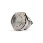 Silver stainless steel pushbutton switch, 16mm (Misc.)