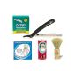Shaving Kit Shaving Razor Factory Sf228 + Black Brush Craft + 100 Professional Single Edge Blades + Shaving Soap (Health and Beauty)