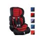 Child car seat - Group I / II / III (9-36 kg) - Adjustable padded headrest and seat reducer - VARIOUS COLORS (Baby Care)
