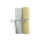 Babycalin - BBC413414 - Lot 2 Cover Sheets 60 x 120 cm bed - White / Yellow (Baby Care)