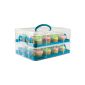 Andrew James - Adjustable cake transport containers 2 floors - holds up to two large cake or 24 cupcakes - Cupcake With 2 inserts - 2-year warranty (household goods)