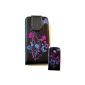 Case Cover blue floral flap for Nokia Asha 311 Syl'la (Electronics)