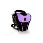 Tuff-Luv 'ZipNGo' Photo / Video Equipment Bag for Digital SLR & Short Zoom cameras in size: 2 / Color: Purple / compatible with (Sony Alpha a100, a200, a290, a390, a330, a500, a550, a700, a850 , a900, a350 / HX500, HX60, HX300, HX50, H300, H200, H20, HX100 / WX350, WX220, W830, W810, W800, W200, W80 / RX1R, RX10, RX100 / A6000, A5000, A65, A58, A3000 , A77, A7, A7R, A7E, A99, A450, A55, A35, A33, A580, A560, A57, A37) (Electronics)