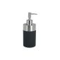 Wenko 19977100 Soap dispenser Creta - soft touch, plastic / satin-finished, stainless steel, 270 ml, 8.2 x 18 x 7 cm, black (household goods)