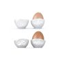 Egg Cup Set of 4 porcelain KISSING, dreamy, OCH PLEASE, delicious Fifty Eight Products (Household Goods)