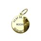 Machu - Dog Medal gilded chrome 3 cm - Suitable for BIG DOG - Deep Engraving and neat included in the price.  (Others)