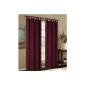 Microfiber curtain opaque matt plain-colored curtains, Bordeaux loops, 245x140 scarf.  Material from Micro Satin Fabric., 204000