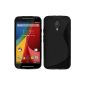 Silicone Case for Motorola Moto G 2014 2nd generation - S-Style black - Cover PhoneNatic ​​Cover + Protector (Electronics)