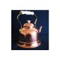 Traditional teapot made from copper - kettle 1.5L - Zinnbelag inside