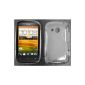 tomaxx HTC Desire C Silicone Case TPU Case Cover Case Cover S-Line Desire C Transparent Edition (Electronics)