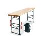 Beer tent bar table, height adjustable, foldable, 180cm