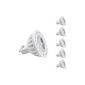 LE 4W MR16 GU5.3 LED lamps replace 50W halogen lamps, 38-degree beam angle, 330lm, 12V AC / DC, Cool White, 6000K, LED bulbs, LED Spotlight, LED lamps, 5-pack