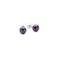 Classic Studs in sterling silver earrings with freshwater black pearl AAA 8-8.5mm (Jewelry)