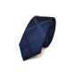 Plaid Tie - blue, dark blue - pure silk - fine (Clothing)