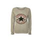 Papermoon - Ladies 'Converse' logo print long sleeve sweatshirt Top - gray - 40-42 (Textiles)