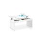 Due home Table With White gloss Lower Plateau Relevable